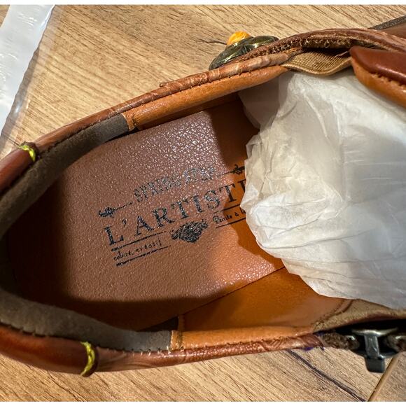 L'Artiste Spring Step Gyarados Slip On Shoes Camel Multi Size 7.5 US 38 EU NIB - Picture 10 of 13